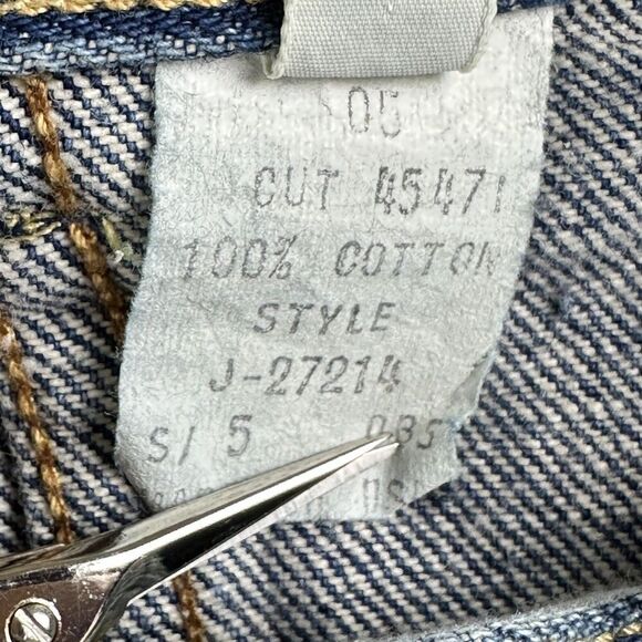 Vintage Cherokee Denim Maxi Skirt Size 5 Bareback 60s 70s Talon 42 USA Made - Picture 15 of 16